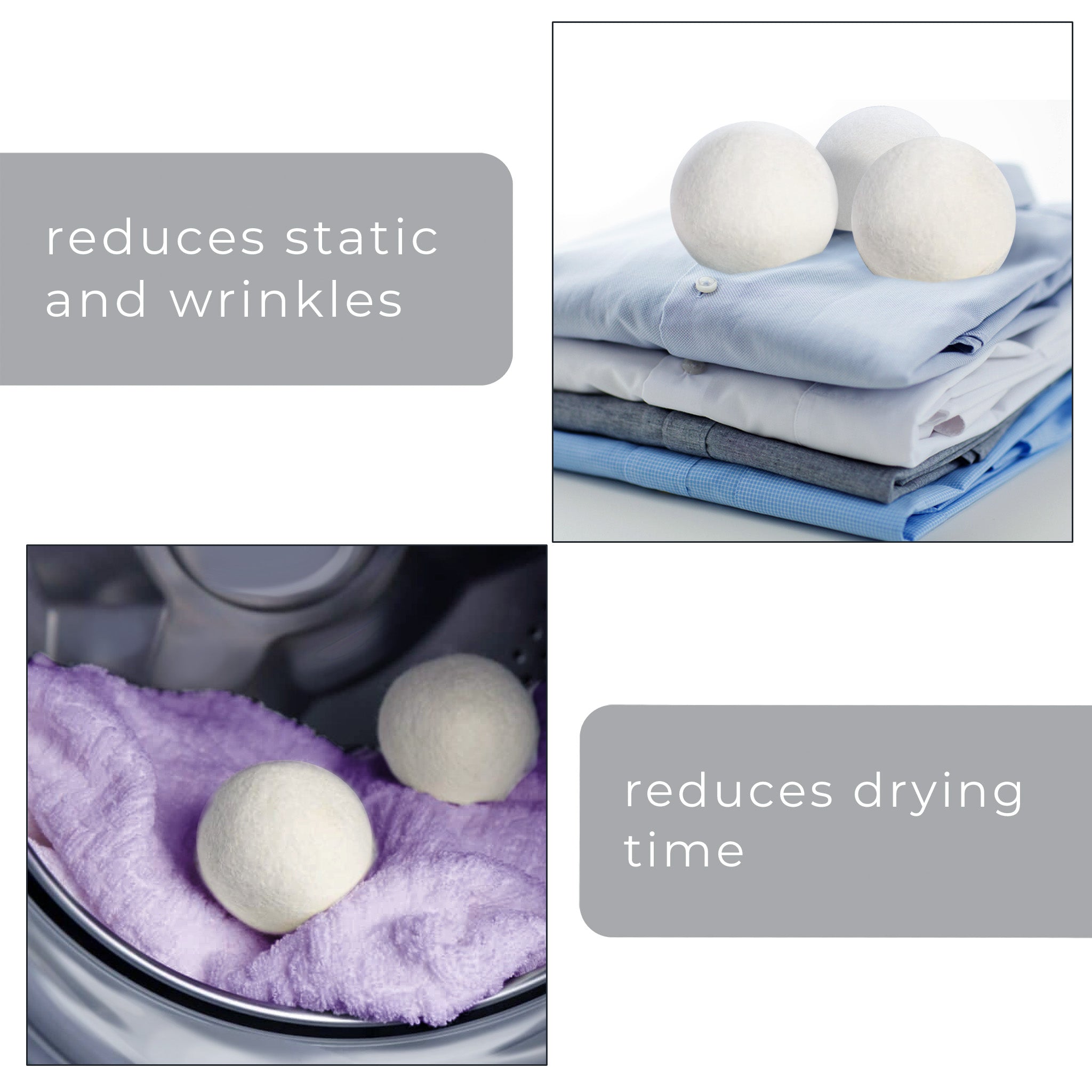 Wool Dryer Balls - Natural Fabric Softener - Smart Design® 5